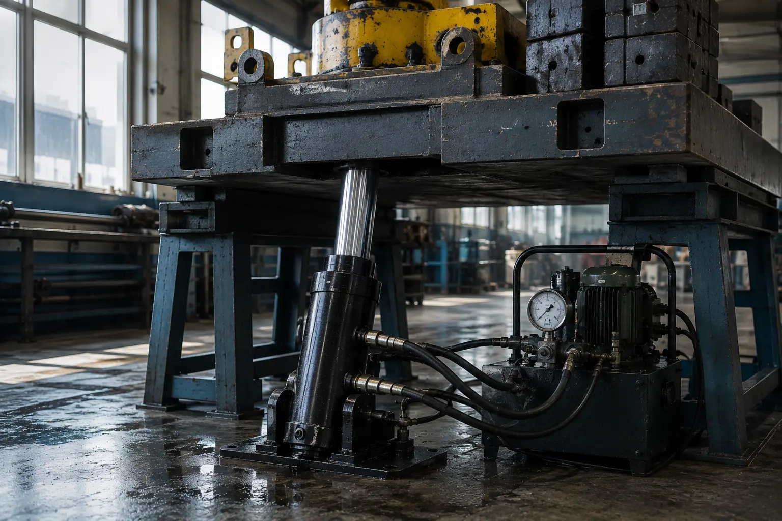 How to Calculate Hydraulic Cylinder Tonnage and Lifting Capacity 1 Angled Cylinder Lifting Setup