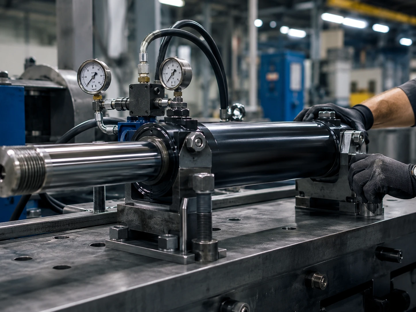 Working Pressure of Hydraulic Cylinders: How to Avoid Overdesign and Failure 1 Cylinder Test Bench