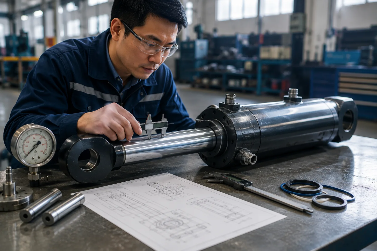 Custom vs Standard Hydraulic Cylinders: How to Decide Before Ordering 1 Drawing Review Bench