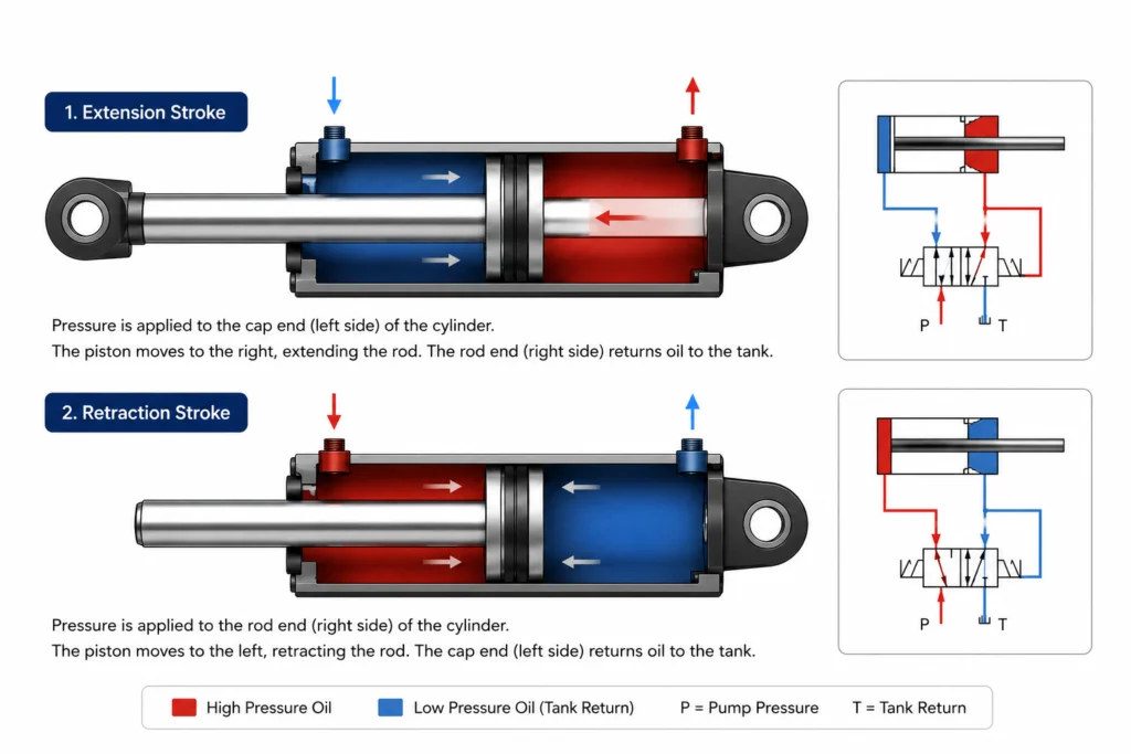 How Does a Double Acting Hydraulic Cylinder Work