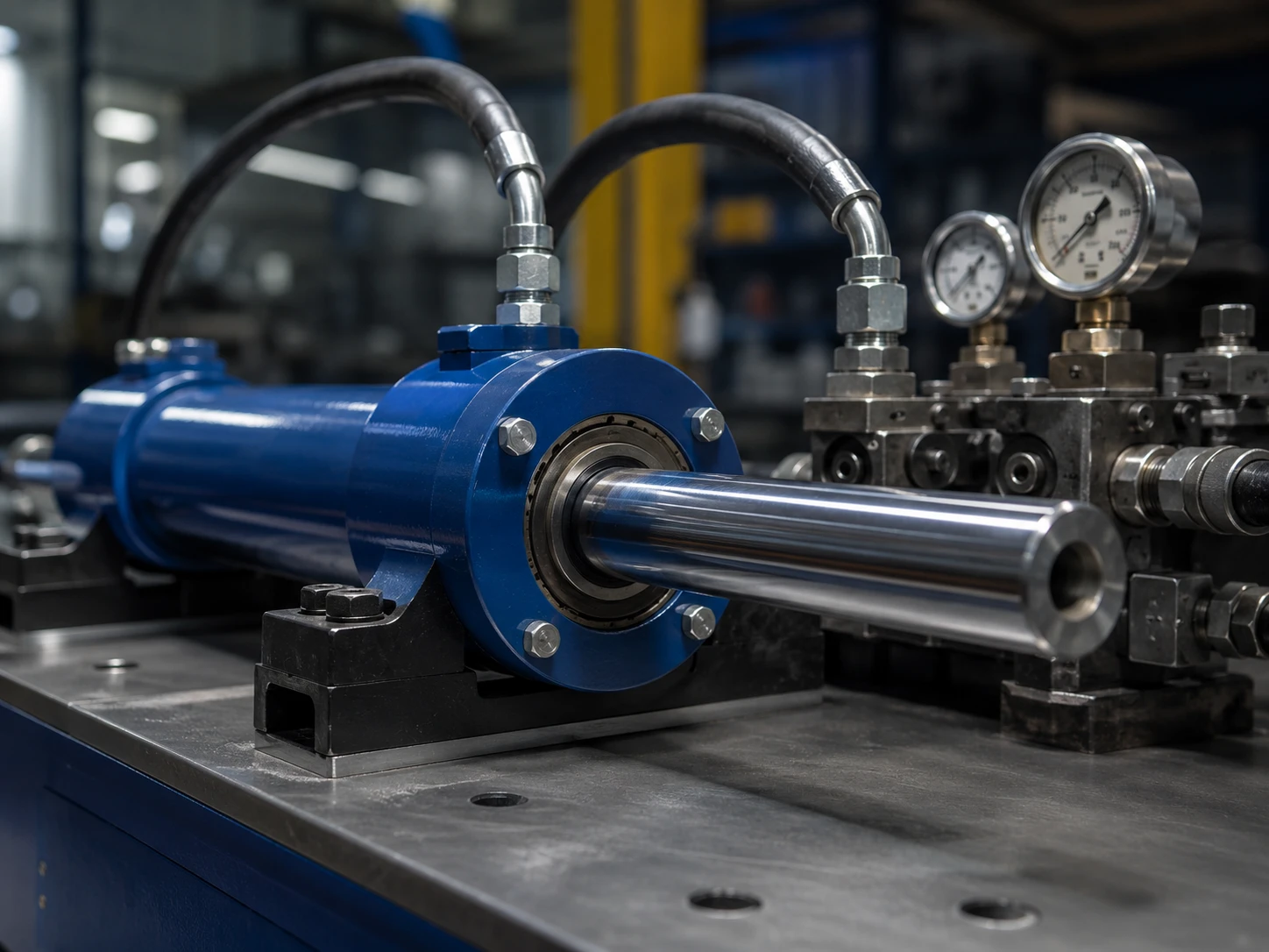 Double Acting Hydraulic Cylinder Working Principle and Buyer Selection Guide 1 Hydraulic Cylinder Test Bench