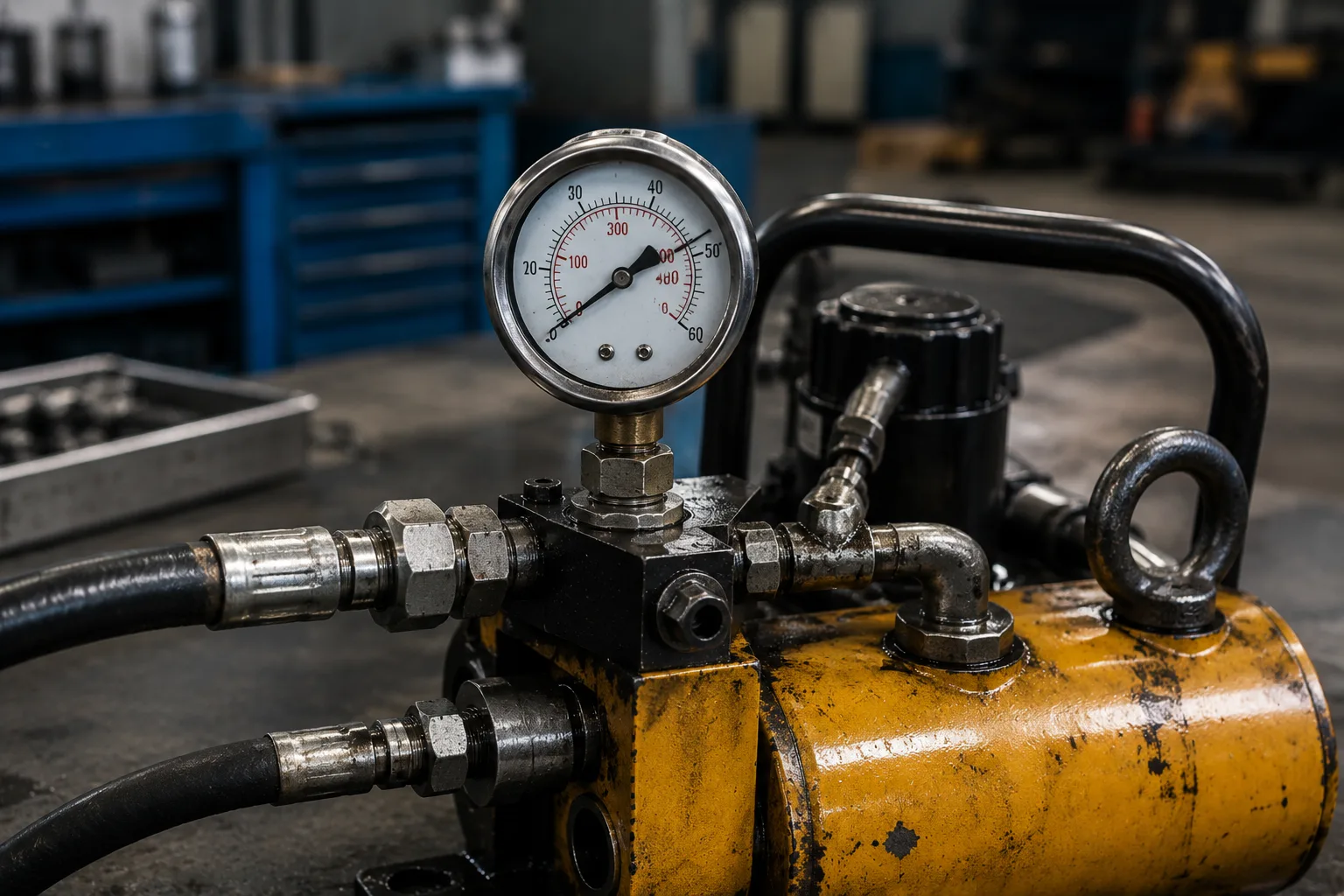 How to Calculate Hydraulic Cylinder Tonnage and Lifting Capacity 2 Pressure Gauge Detail