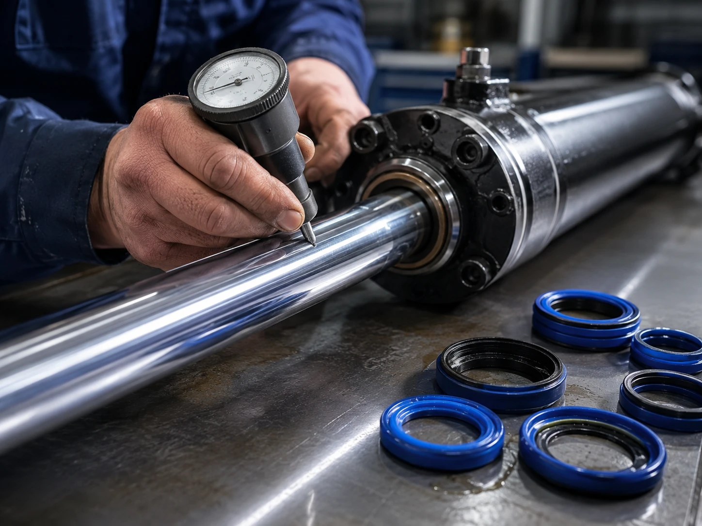 Hydraulic Cylinder Parts Explained: Barrel, Rod, Piston, Seals, Ports, and Mounts 2 Rod Seal Inspection
