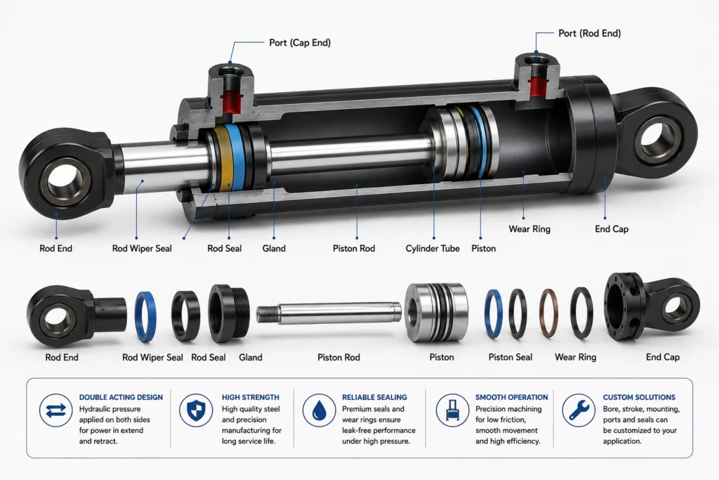 What Is a Double Acting Hydraulic Cylinder Double Acting Hydraulic Cylinder