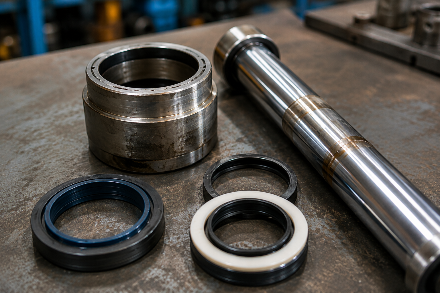 10 Reasons Hydraulic Cylinders Fail After Installation 1 Uneven wear on a hydraulic cylinder rod guide caused by side loading