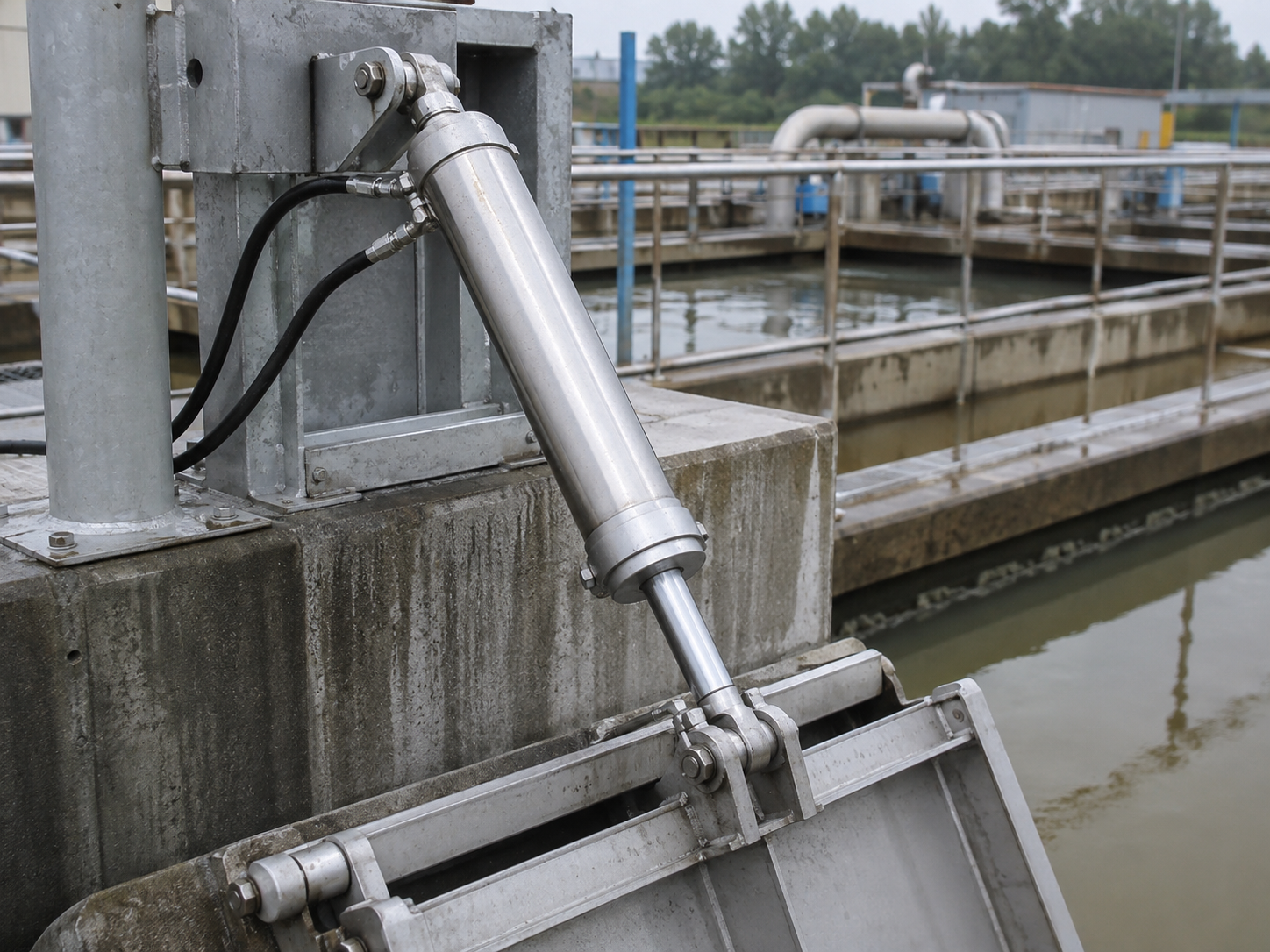 Stainless Steel Hydraulic Cylinder 22 Wastewater & Water Treatment Stainless Steel Hydraulic Cylinder