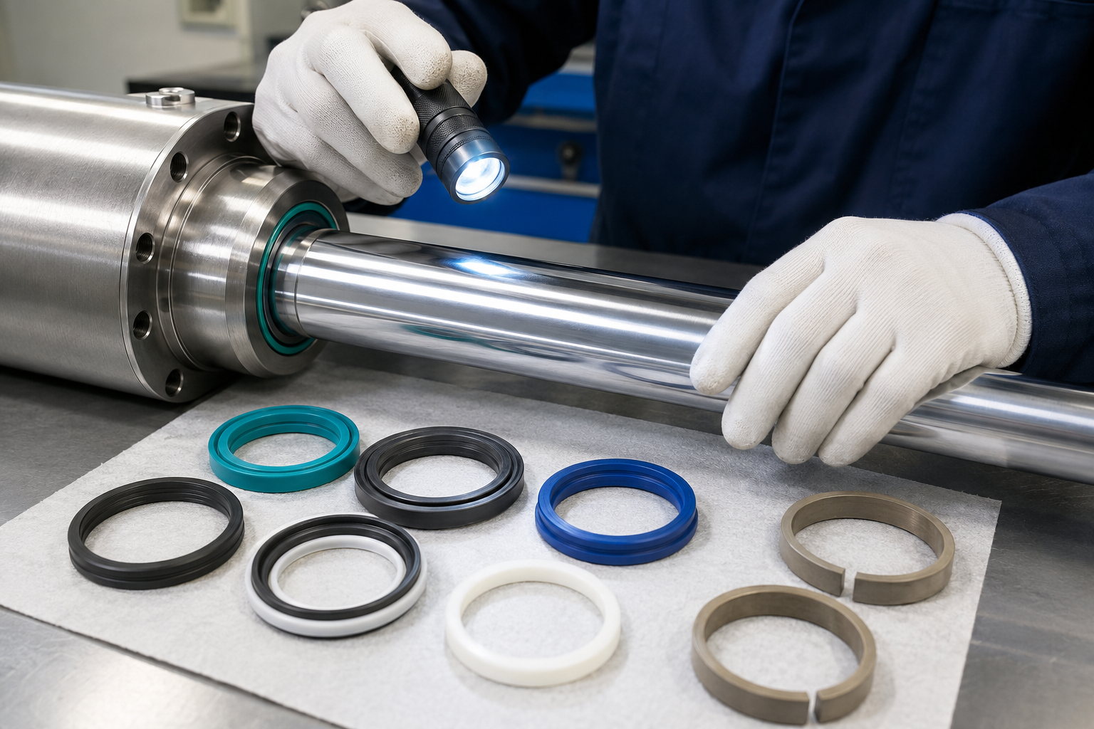 10 Hydraulic Cylinder Buying Mistakes That Cost OEM Buyers Time and Money 2 Hydraulic cylinder seal selection and chrome rod inspection