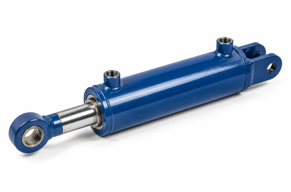 Compact welded industrial hydraulic cylinder with custom clevis mounting Compact welded industrial hydraulic cylinder with custom clevis mounting